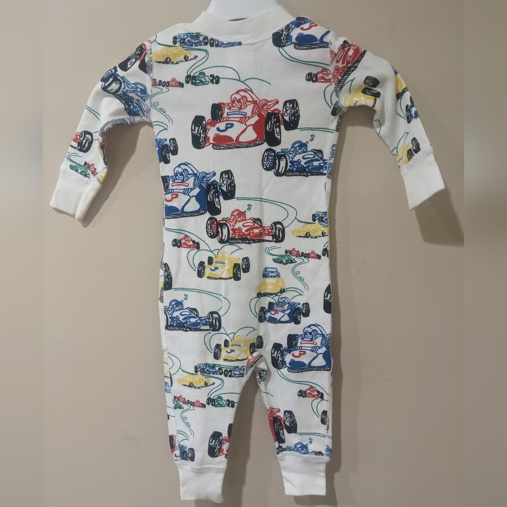 Hanna Andersson Race Car Organic Pajamas - 6-12 mo - Picture 3 of 4